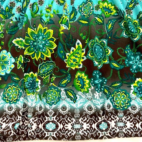 Weavers Multicolor Floral Mixed Print Boho Top, Size Medium - Picture 5 of 8